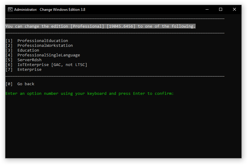 MAS Change Windows Edition